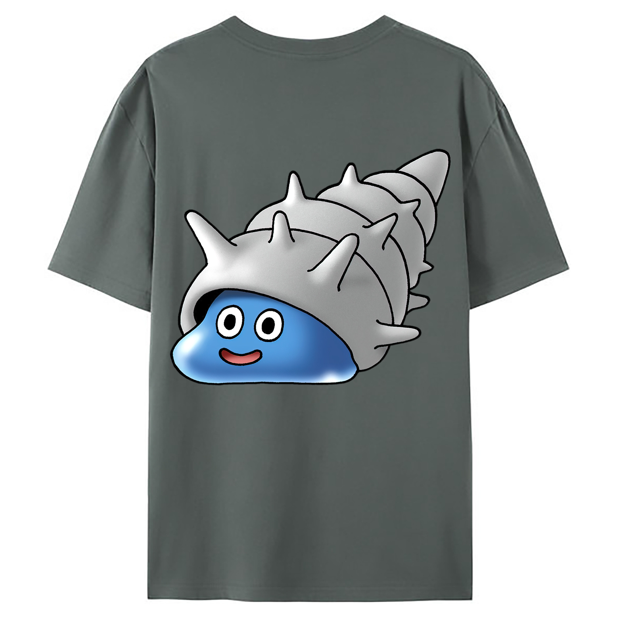 （画像用） ドラゴンクエスト Doragon Kuesuto Dragon Quest 綿100％ メンズ半袖Tシャツ（バックプリント） 通気性